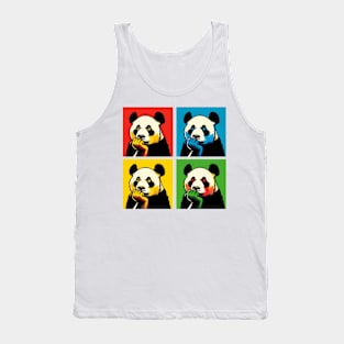 Pop Pensive Panda - Funny Panda Art Tank Top